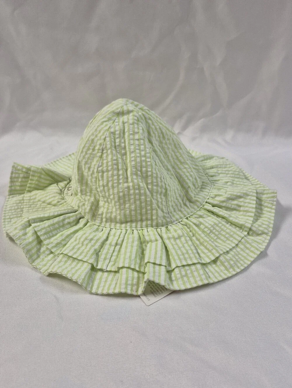 Baby Girl Gymboree 12-18 Month Green And White Striped Bumblebee Hat NWT